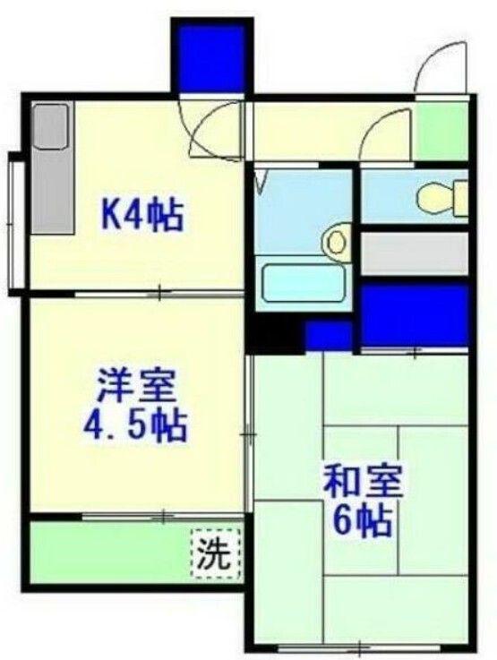 クレール五番館(1LDK/2階)の間取り写真