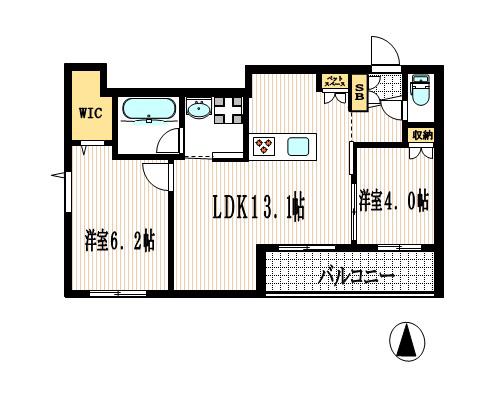 OID TERRACE(2LDK/3階)の間取り写真
