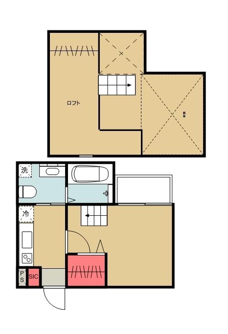 MAISON DE AVENIR(1K/1階)の間取り写真