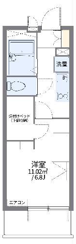 レオパレス栄楽荘(1K/4階)の間取り写真