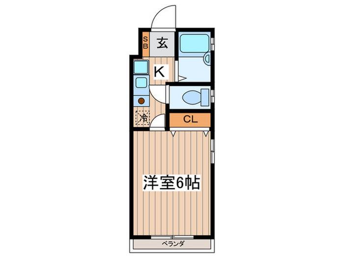 LA PURETE(1K/2階)の間取り写真