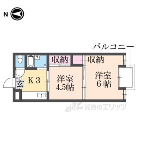 石原マンション(2DK/2階)の間取り写真