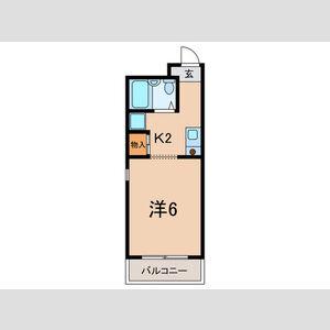 ネスト学が丘(1K/3階)の間取り写真