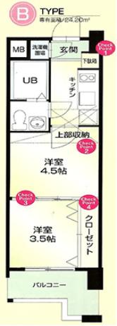 NO.55 ORIENTBLD(2K/12階)の間取り写真