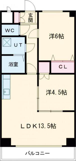 ラ・フレーズ(2LDK/3階)の間取り写真