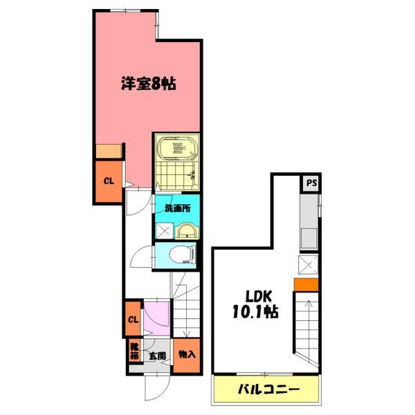 リベリテII(1LDK/1階)の間取り写真