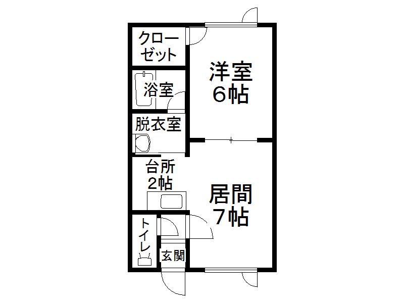 ハイツたちばな(1DK/1階)の間取り写真