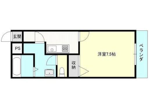 BRIGHTON BIRTH 8(1K/2階)の間取り写真