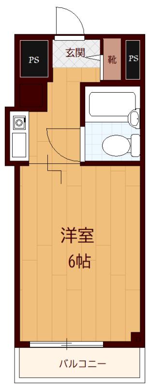 スカイガーデン(ワンルーム/5階)の間取り写真