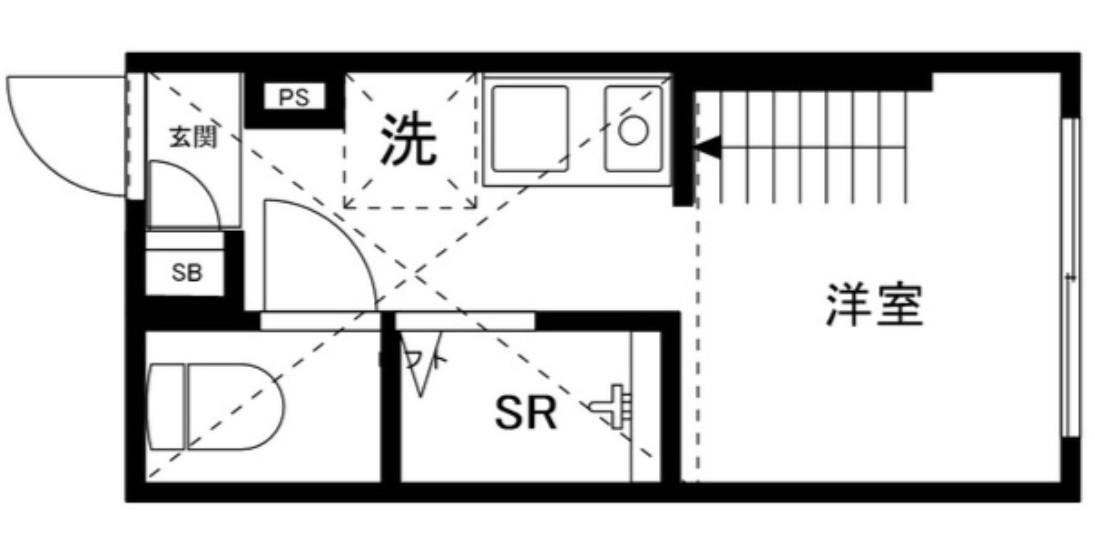 ハーモニーテラス和泉II(ワンルーム/2階)の間取り写真