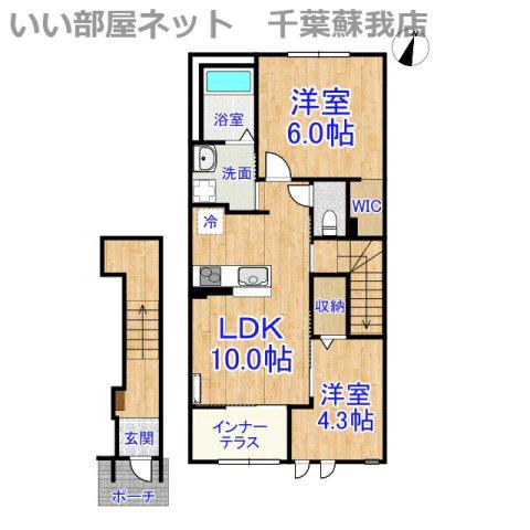 シェモア(2LDK/2階)の間取り写真