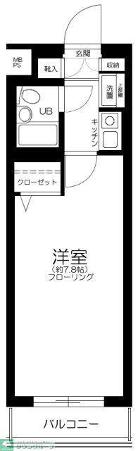 日神パレステージ三軒茶屋(1K/4階)の間取り写真