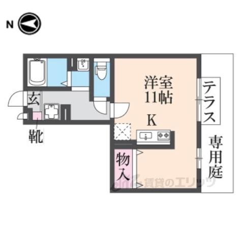 ピュアライフA棟(1K/1階)の間取り写真