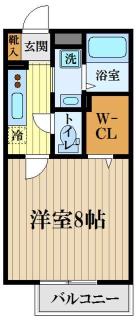 グリーンベール(1K/2階)の間取り写真