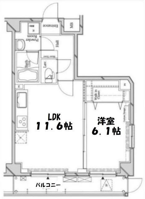 ラフィスタ中野鷺宮(1LDK/1階)の間取り写真