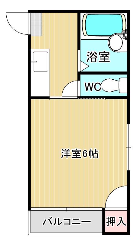 シャトレ祇園(1K/1階)の間取り写真