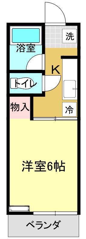 BONHEUR2(1K/2階)の間取り写真