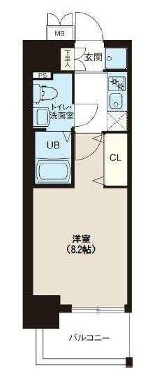 レオーネ南千住III(1K/6階)の間取り写真