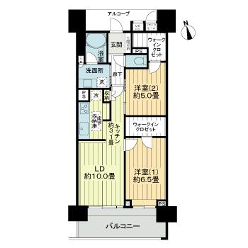 JR仙石線 榴ケ岡駅 徒歩3分 20階建 築16年(2LDK/9階)の間取り写真