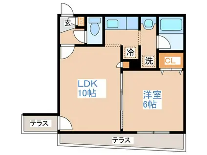 HS南平岸112(1LDK/1階)の間取り写真