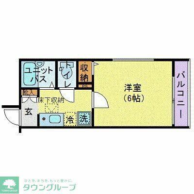 フェリーチェ阿佐ヶ谷V(1K/1階)の間取り写真
