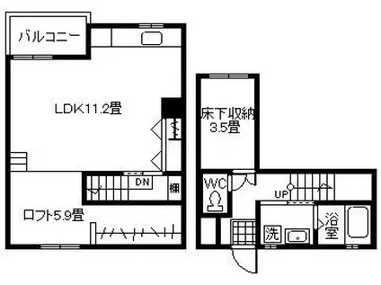 COMFORT BENEFIS MACHI(1LDK/1階)の間取り写真