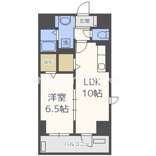 ドエル グランデュール(1LDK/9階)の間取り写真