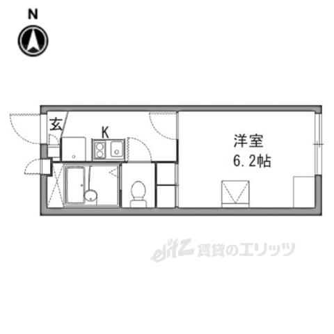 レオパレスヒカリ(1K/2階)の間取り写真