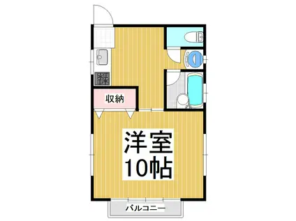 南立澤アパート 西棟(1DK/1階)の間取り写真