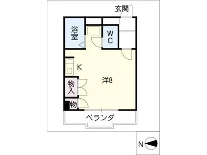 メゾン諸ノ木(ワンルーム/1階)の間取り写真