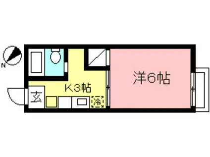 TMJコーポ(1K/1階)の間取り写真