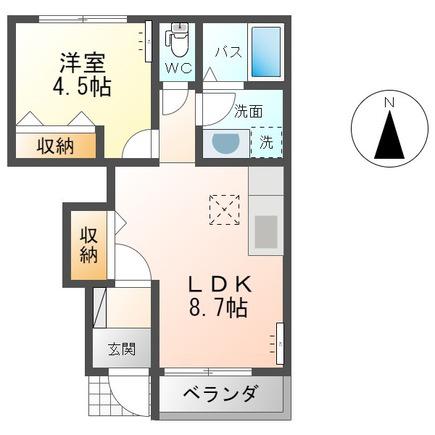 エイ・ティ テラス(1LDK/1階)の間取り写真