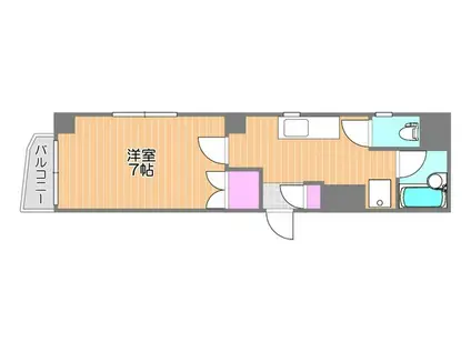 EXE COURT番町(1K/2階)の間取り写真