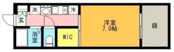 FLAT大村II(1K/1階)の間取り写真
