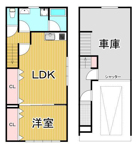 WORKINGBASE伊丹ウエスト(1LDK/1階)の間取り写真