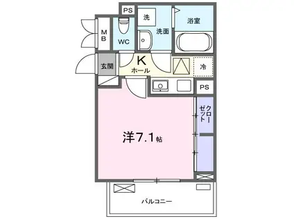 メゾン アイティ クイーン(1K/3階)の間取り写真