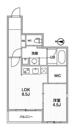 WEAVE PLACE HIGASHIKOENJI(1LDK/4階)の間取り写真
