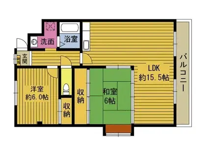 パルセそのだIII(2LDK/1階)の間取り写真