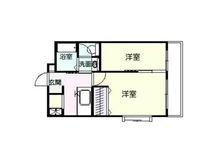 シルクマンション(1SK/3階)の間取り写真