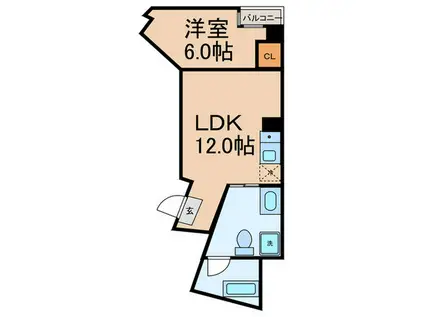 アンダーズビルディング(1LDK/4階)の間取り写真