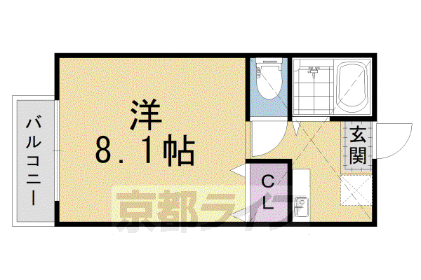 スプラウト(1K/2階)の間取り写真
