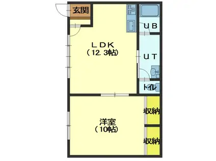 タヒラレジデンスII(1LDK/2階)の間取り写真