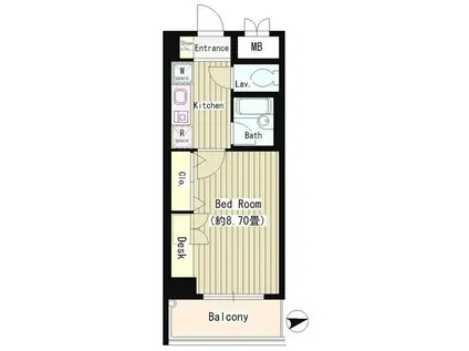 協和高輪マンション(1K/3階)の間取り写真