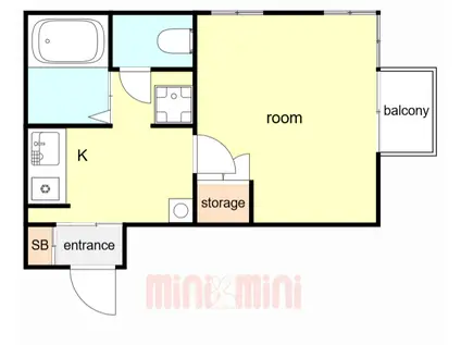 アヴェニール岡本(1K/3階)の間取り写真