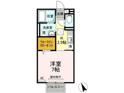 サンガーデン(1K/1階)の間取り写真