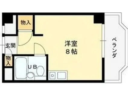 モンシャンブル(ワンルーム/4階)の間取り写真