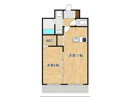 グレイスフル光の森(1LDK/4階)の間取り写真