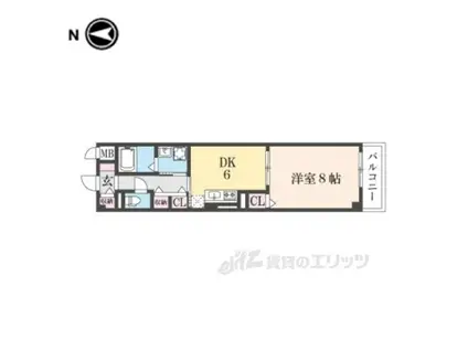 サルドゥセジュール2(1DK/2階)の間取り写真