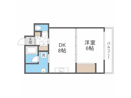 アーバン北2条ビル(1LDK/5階)の間取り写真