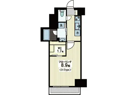 DIAMANTE KOJIYA-ディアマンテコウジヤ-(1K/5階)の間取り写真